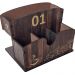 Suporte Porta Guardanapos 1 ao 10 Zanline MDF Restaurante Sachê de Mesa Marrom