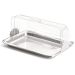Suporte Porta Pão 29cm Aço Inox Pãozeira Tampa Transparente Vision Forma