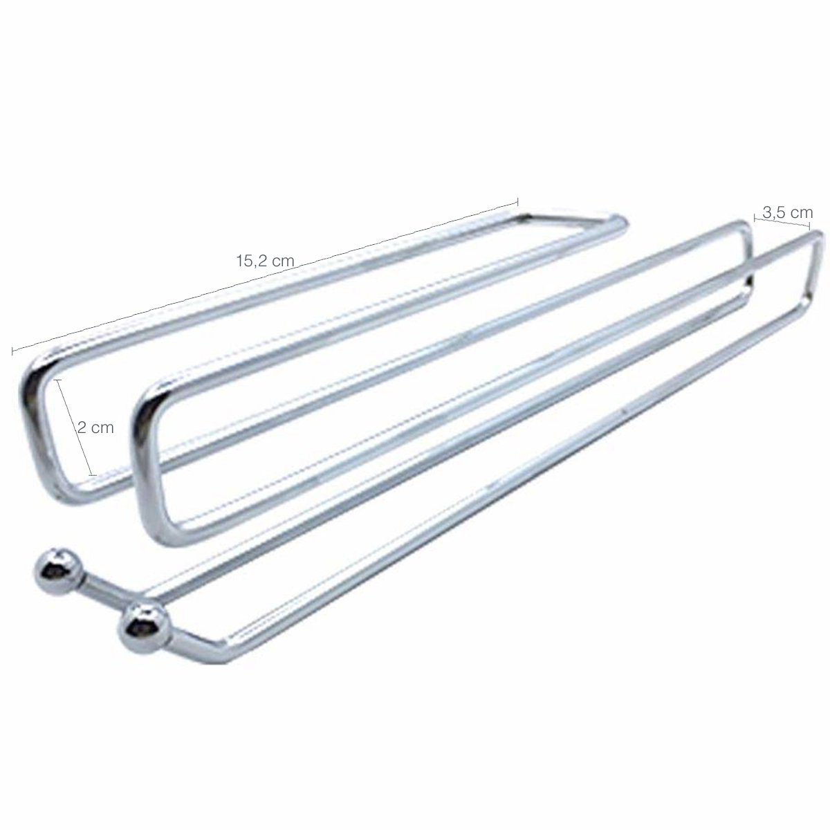 Suporte Porta Taças De Encaixe Simples Cromado Armário
