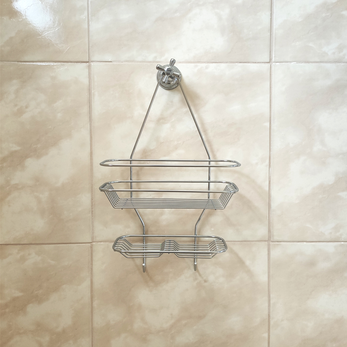 Suporte Shampoo E Porta Sabonete De Registro Do Banheiro Aço