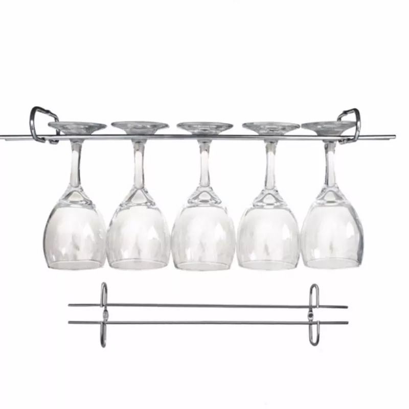 Suporte organizador de armário Porta taças 42cm aço cromado