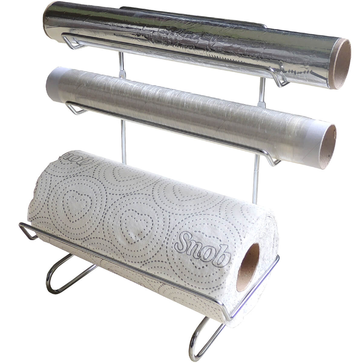 Suporte para Cozinha Porta Papel Toalha Filme Alumínio