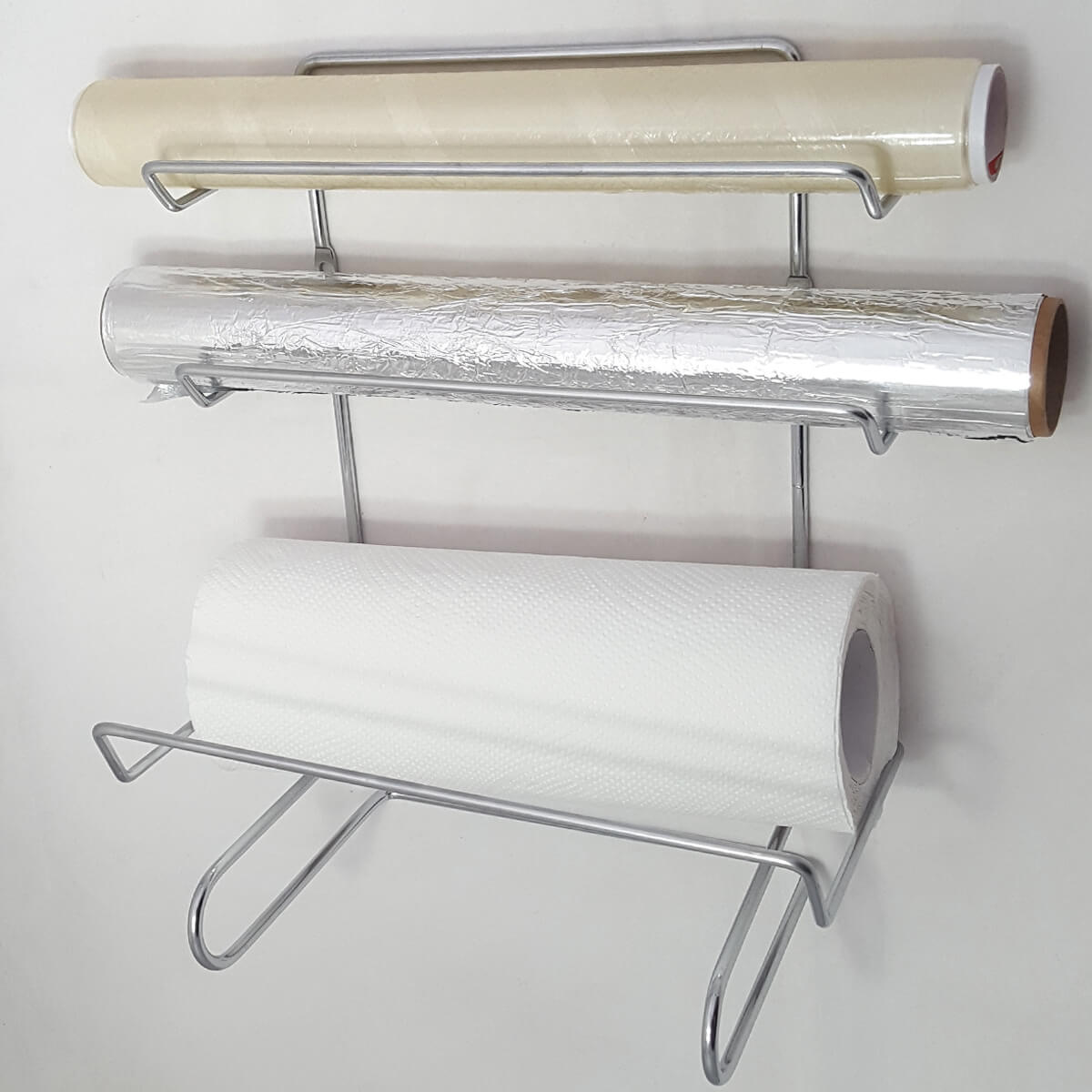 Suporte para Cozinha Porta Papel Toalha Filme Alumínio