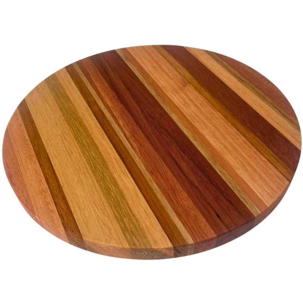 Tábua de Corte Redonda 35cm Madeira Forma Pizza Frios Petisc