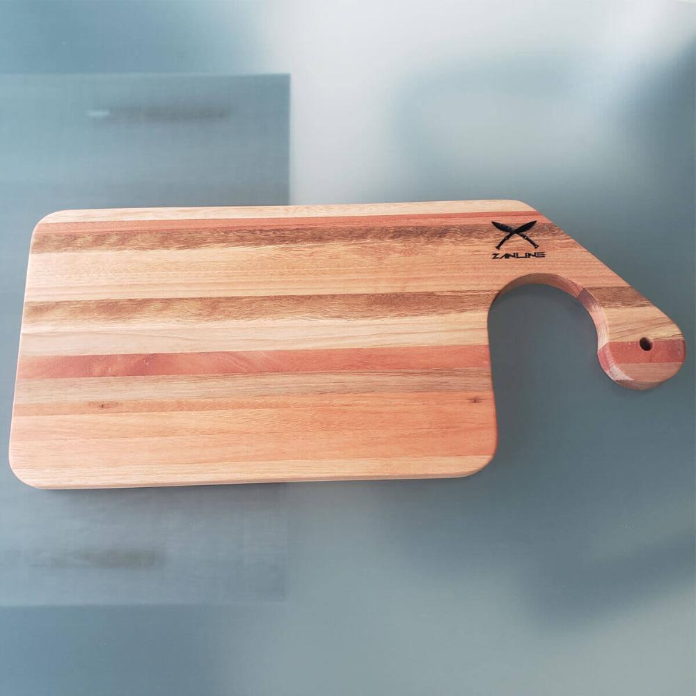 Tábua de Corte de Madeira para Cozinha 50x22x2cm Retangular