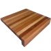 Tábua de Corte em Madeira Formato L 35x35cm Estação com Encaixe Prancha de Carne para Mesa Bancada Zanline