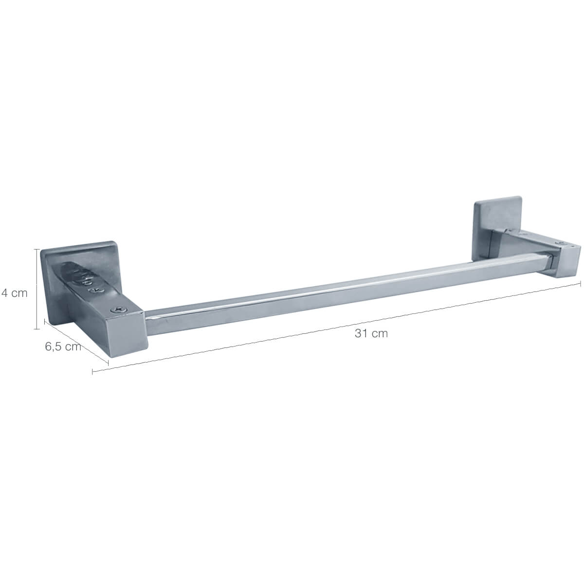 Toalheiro Aço Inox 30cm Suporte Porta Toalha De Rosto Lavabo