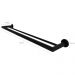 Toalheiro Duplo 60cm Suporte Porta Toalhas em Aço Inox Preto