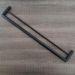 Toalheiro Duplo 60cm Suporte Porta Toalhas em Aço Inox Preto