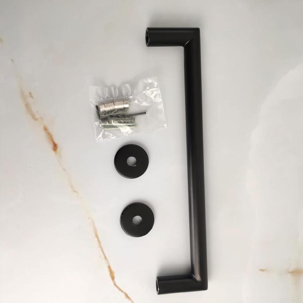 Toalheiro Para Banheiro Preto Fosco Porta Toalha 30cm Aço In