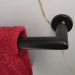Toalheiro Para Banheiro Preto Fosco Porta Toalha 30cm Aço In