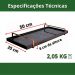 Bandeja Decorativa Espelhada Alça Cromada Larflex Preta