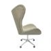 Poltrona Egg Slim Nude Brilho Base Giratória com Rodinhas