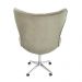 Poltrona Egg Slim Nude Brilho Base Giratória com Rodinhas