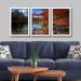 Quadro Paisagem 01 Moldura Branca 3 Peças