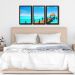 Quadro Praia 01 Moldura Tabaco 3 Peças