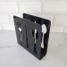 Conjunto 12 Suporte Porta Guardanapos Preto Acrílico Desenho
