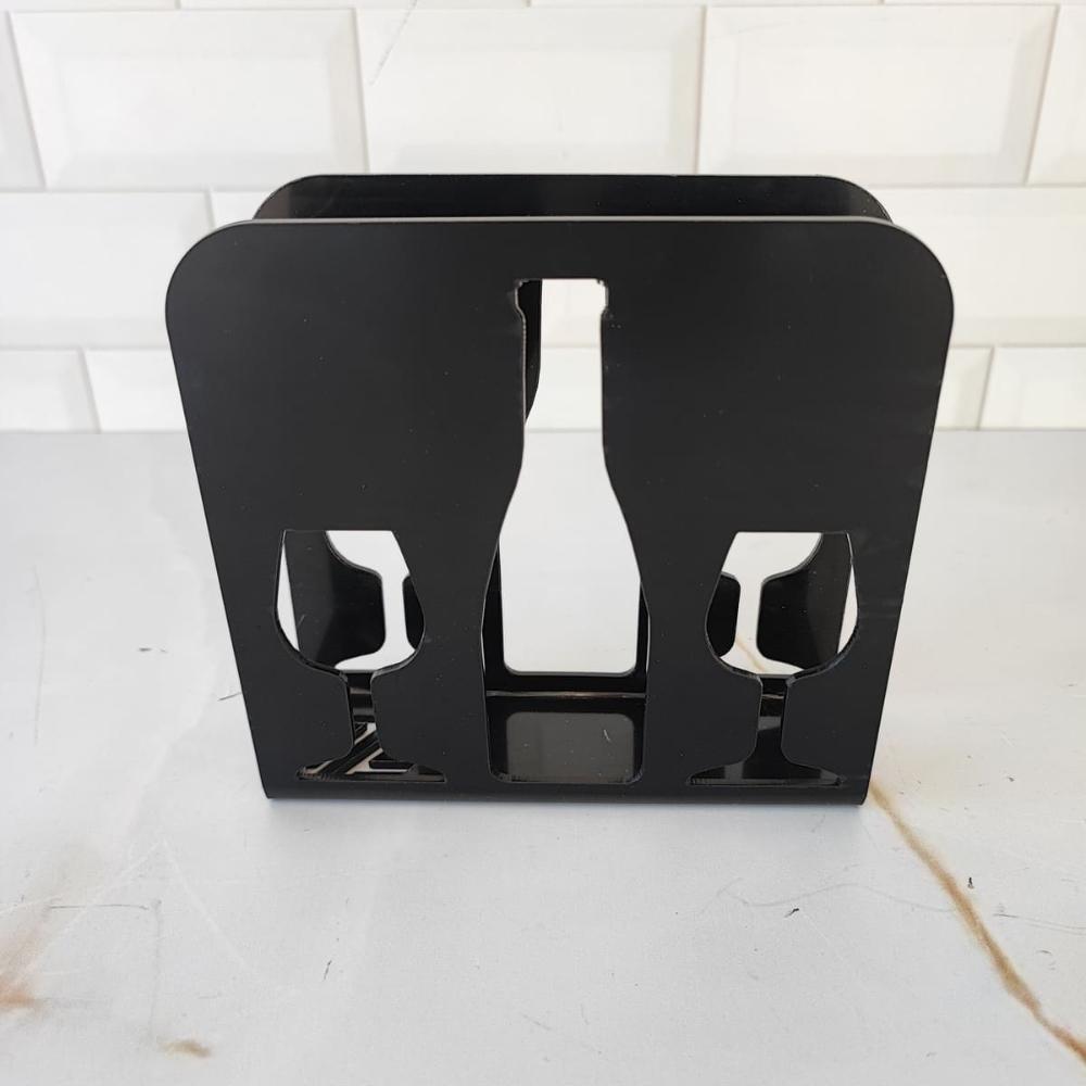 Kit 12 Porta Guardanapo Decorativo Taça e Garrafa de Vinho P
