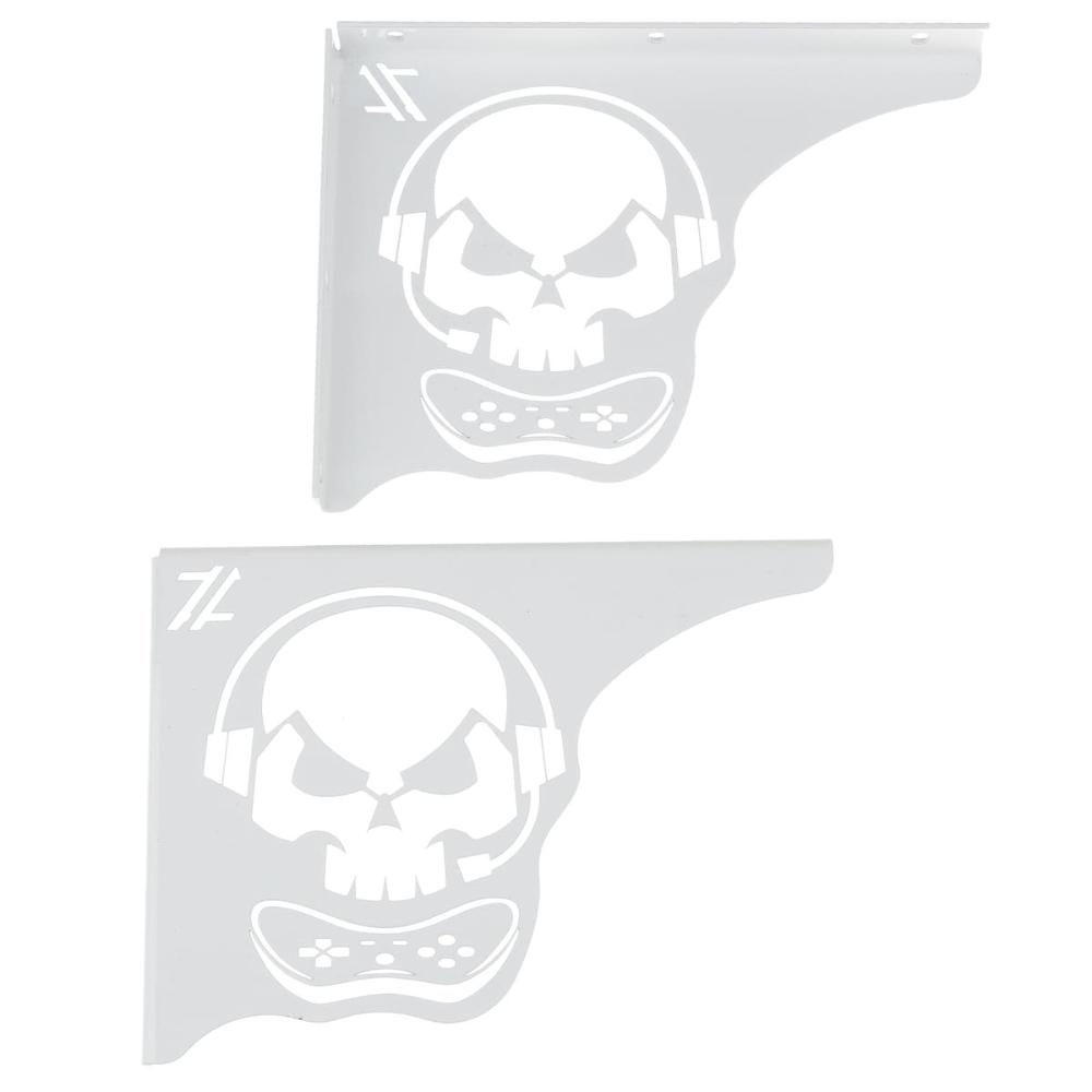 Mão Francesa Aço Branco 20cm Caveira Gamer Decorativa para P