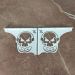 Mão Francesa Aço Branco 20cm Caveira Gamer Decorativa para P