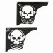 Mão Francesa Aço Preta 20cm Caveira Gamer Decorativa para Prateleira Zarg