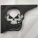 Mão Francesa Aço Preta 20cm Caveira Gamer Decorativa para Prateleira Zarg