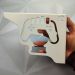 Mão Francesa Branca Ornamentada 20cm Hand Game em Aço para P
