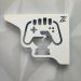 Mão Francesa Branca Ornamentada 20cm Hand Game em Aço para P