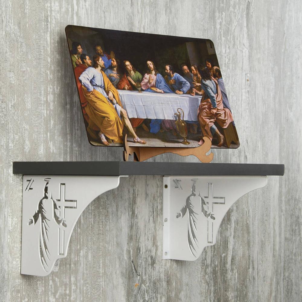 Mão Francesa Decorativa 20cm Jesus Cristo Ressuscitado Aço B