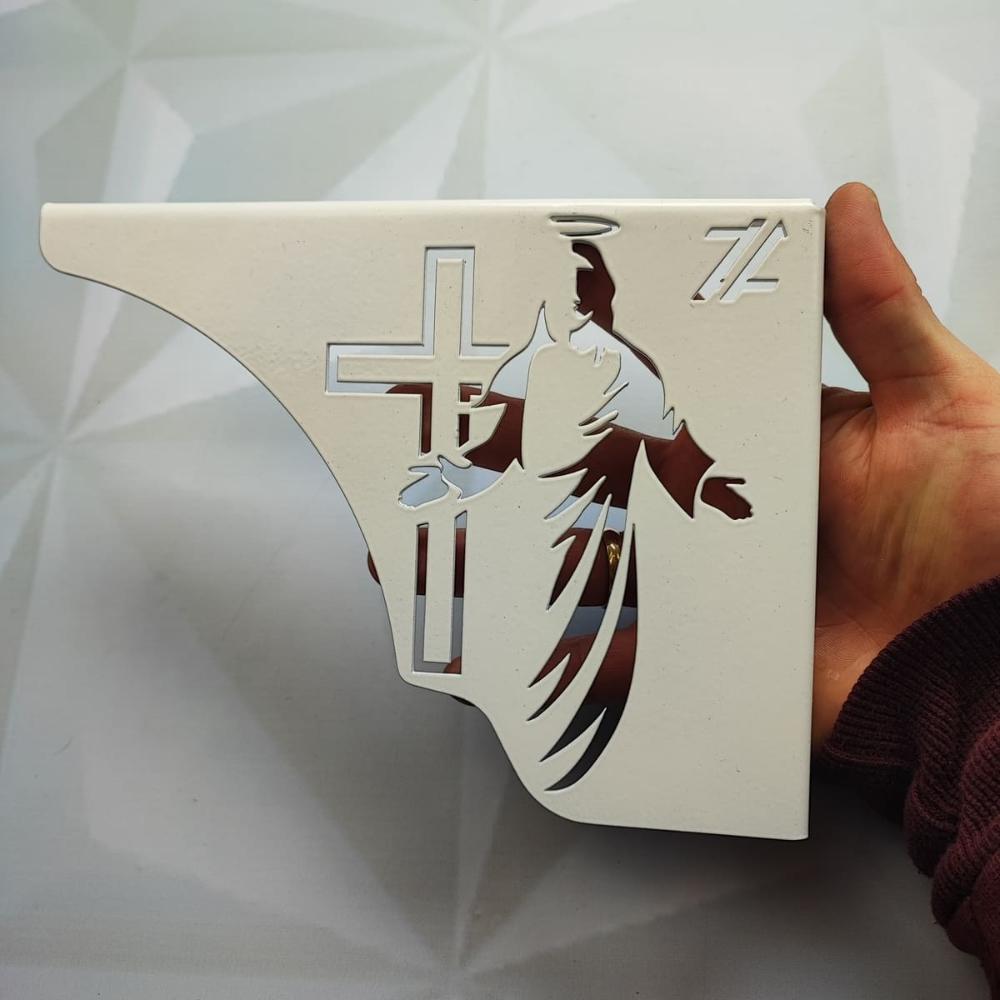 Mão Francesa Decorativa 20cm Jesus Cristo Ressuscitado Aço B