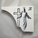 Mão Francesa Decorativa 20cm Jesus Cristo Ressuscitado Aço B