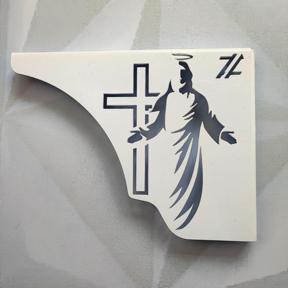 Mão Francesa Decorativa 20cm Jesus Cristo Ressuscitado Aço B