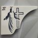 Mão Francesa Decorativa 20cm Jesus Cristo Ressuscitado Aço B