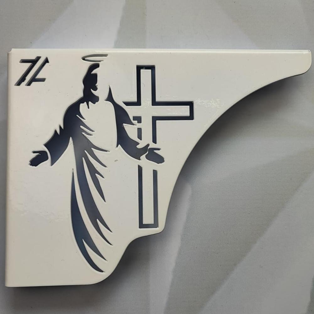 Mão Francesa Decorativa 20cm Jesus Cristo Ressuscitado Aço B