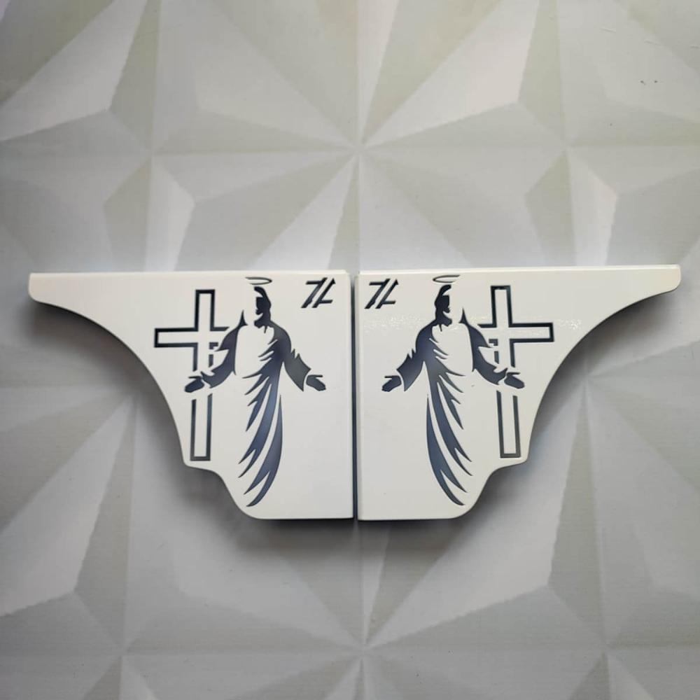 Mão Francesa Decorativa 20cm Jesus Cristo Ressuscitado Aço B
