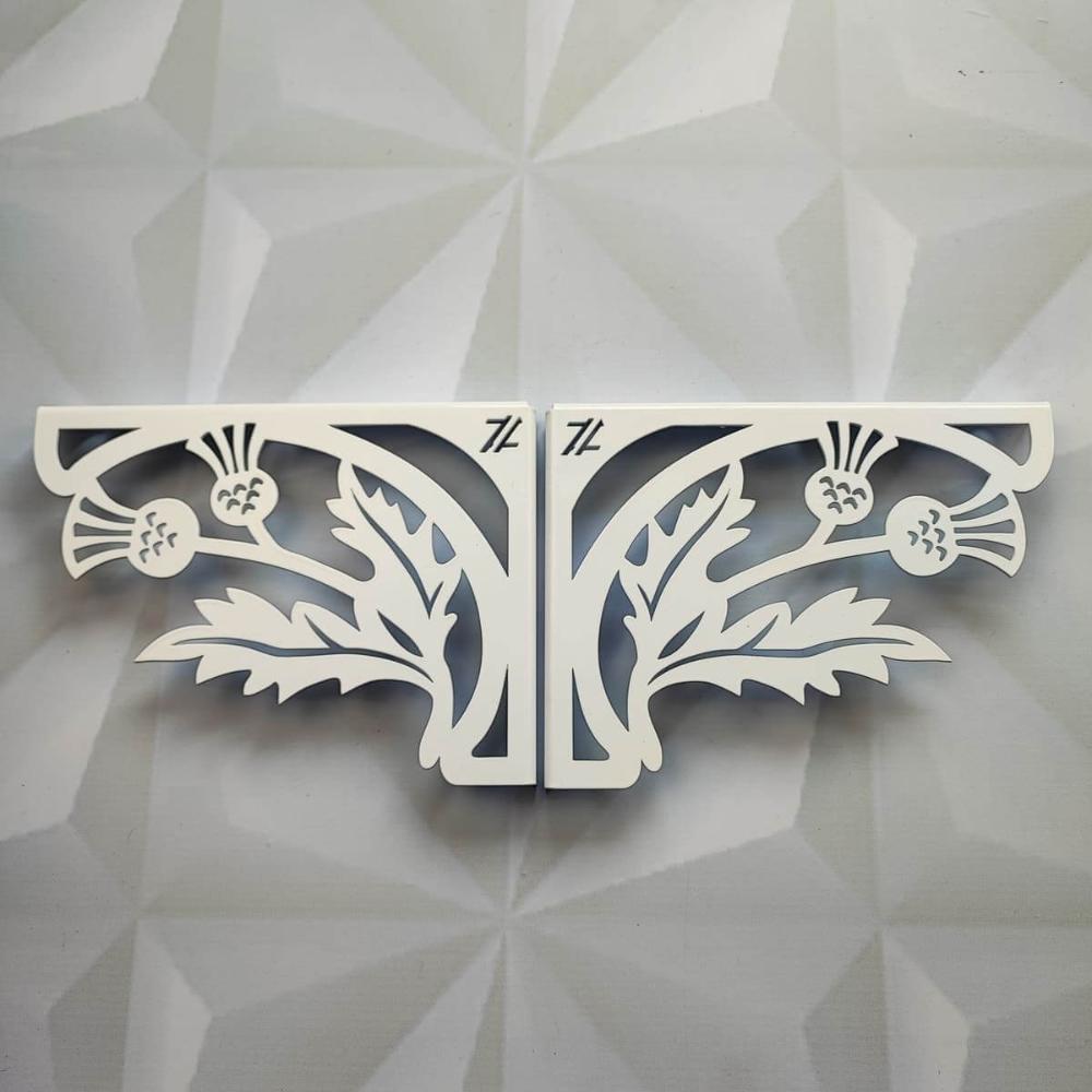 Mão Francesa Decorativa 20cm Ramos Flor Brinco de Princesa B