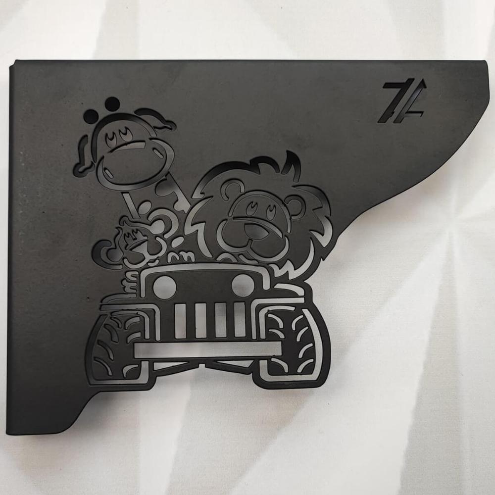 Mão Francesa Decorativa Preta 20cm Menino Safári Aço para Pr