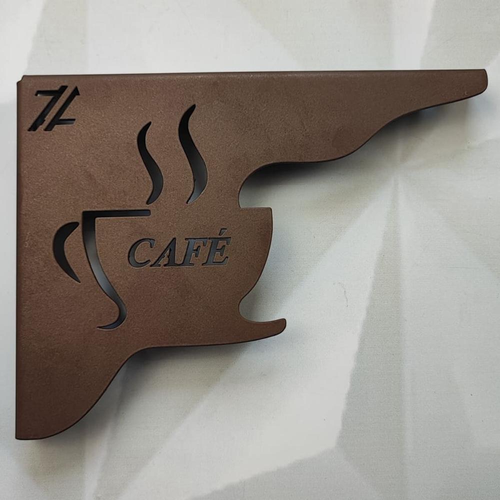 Mão Francesa Marrom Decorativa 20cm Cantinho do Café Xícara