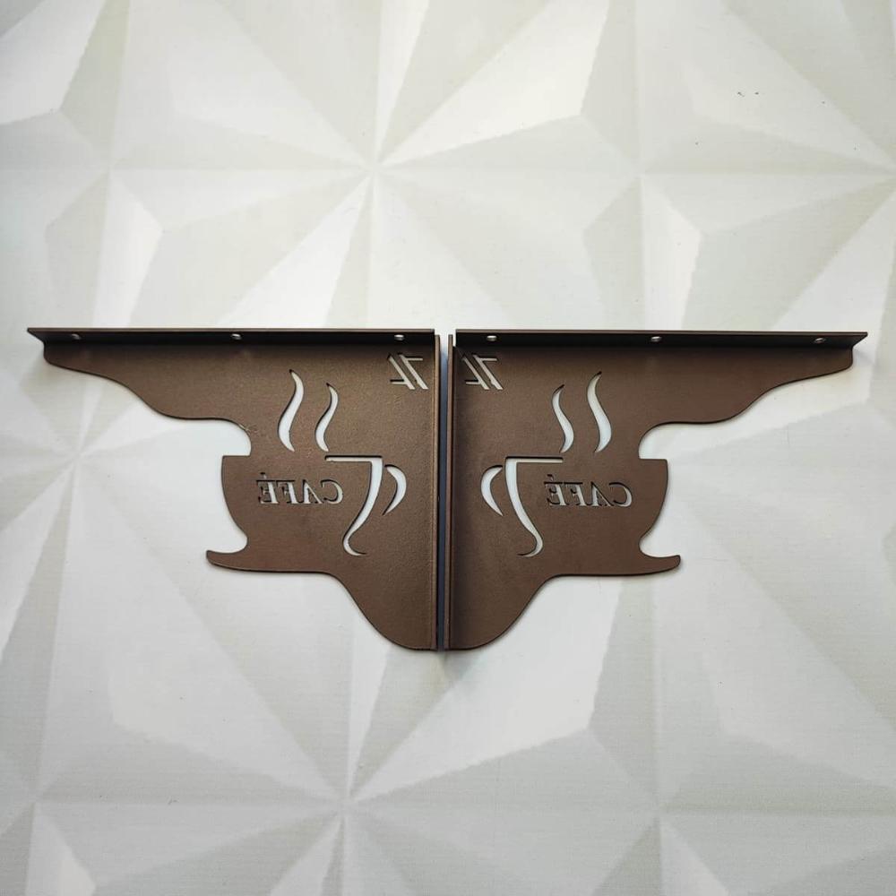 Mão Francesa Marrom Decorativa 20cm Cantinho do Café Xícara