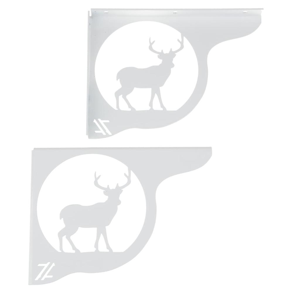 Mão Francesa Ornamentada 20cm Cervo Veado Branco em Aço para