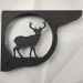 Mão Francesa Ornamentada 20cm Cervo Veado Preto em Aço para