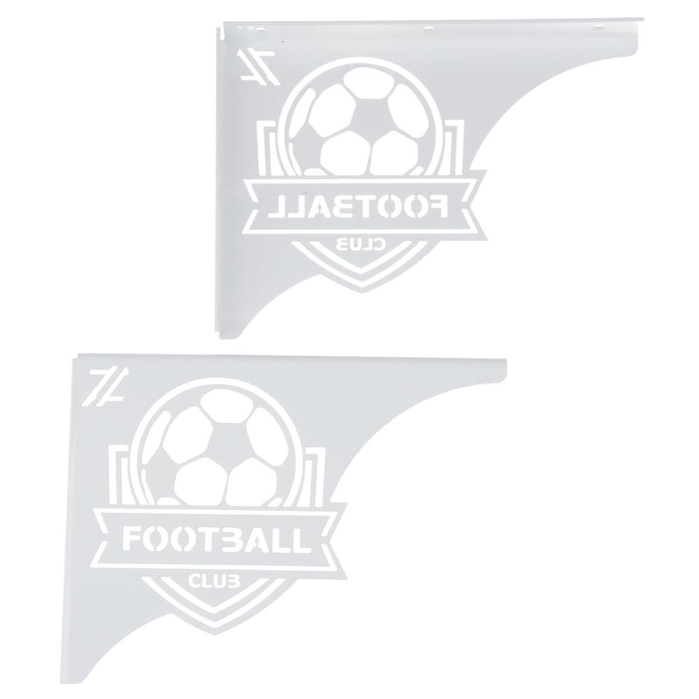 Mão Francesa Ornamentada 20cm Escudo Futebol Aço Branco para