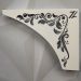 Mão Francesa Ornamentada Arabesco 20cm Floral Aço Branco Zarg