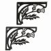 Mão Francesa Ornamentada Preta Aço 20cm Flor Brinco de Princ