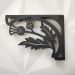 Mão Francesa Ornamentada Preta Aço 20cm Flor Brinco de Princ