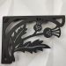 Mão Francesa Ornamentada Preta Aço 20cm Flor Brinco de Princ