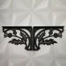 Mão Francesa Ornamentada Preta Aço 20cm Flor Brinco de Princ