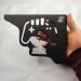 Mão Francesa Preta Ornamentada 20cm Hand Game em Aço para Pr
