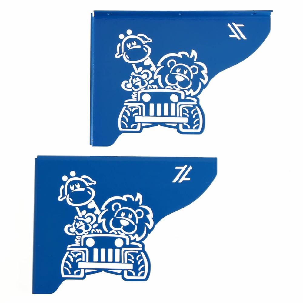 Mão Francesas de Aço Ornamentada Safari Azul Zarg Decorativa