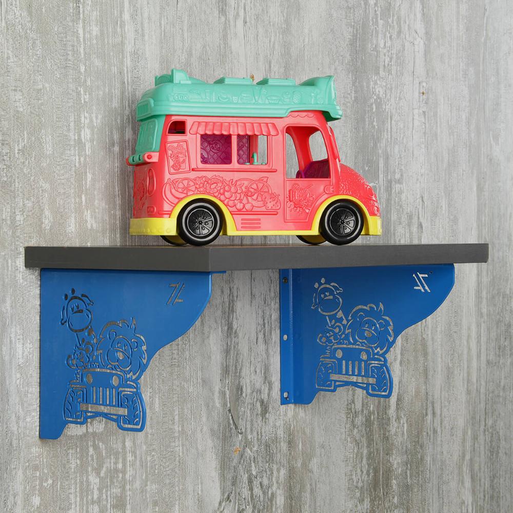 Mão Francesas de Aço Ornamentada Safari Azul Zarg Decorativa